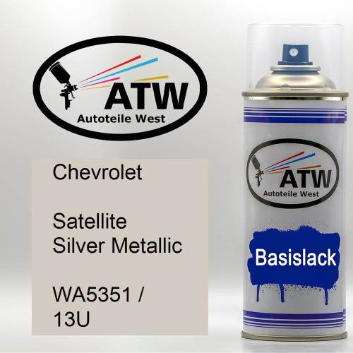 Chevrolet, Satellite Silver Metallic, WA5351 / 13U: 400ml Sprühdose, von ATW Autoteile West.